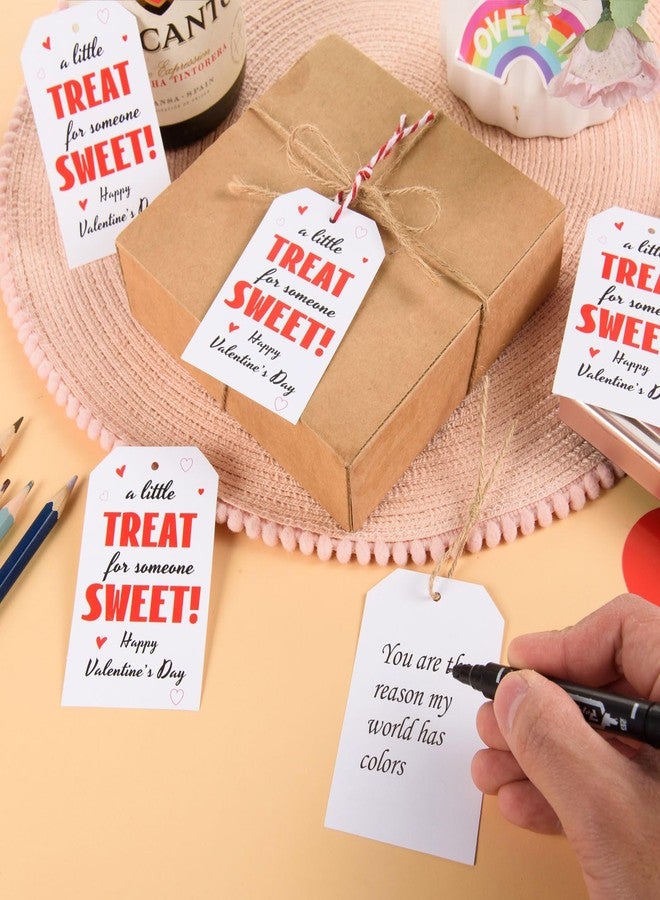 MoDooris 200 Pack Valentine’s Day Gift Tags Valentine Treat Sweet Paper Hanging Tags with Red White String & Jute Twine, Heart Gift Wrapping Supplies for Party Favors, Treat Bags, Gifts - Image 5